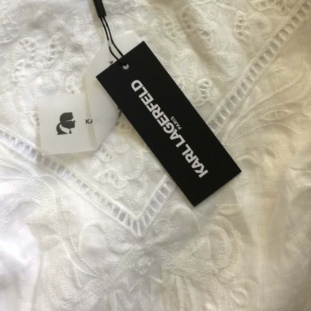 Karl Lagerfeld Eyelet Linen dress - Picture 5 of 5